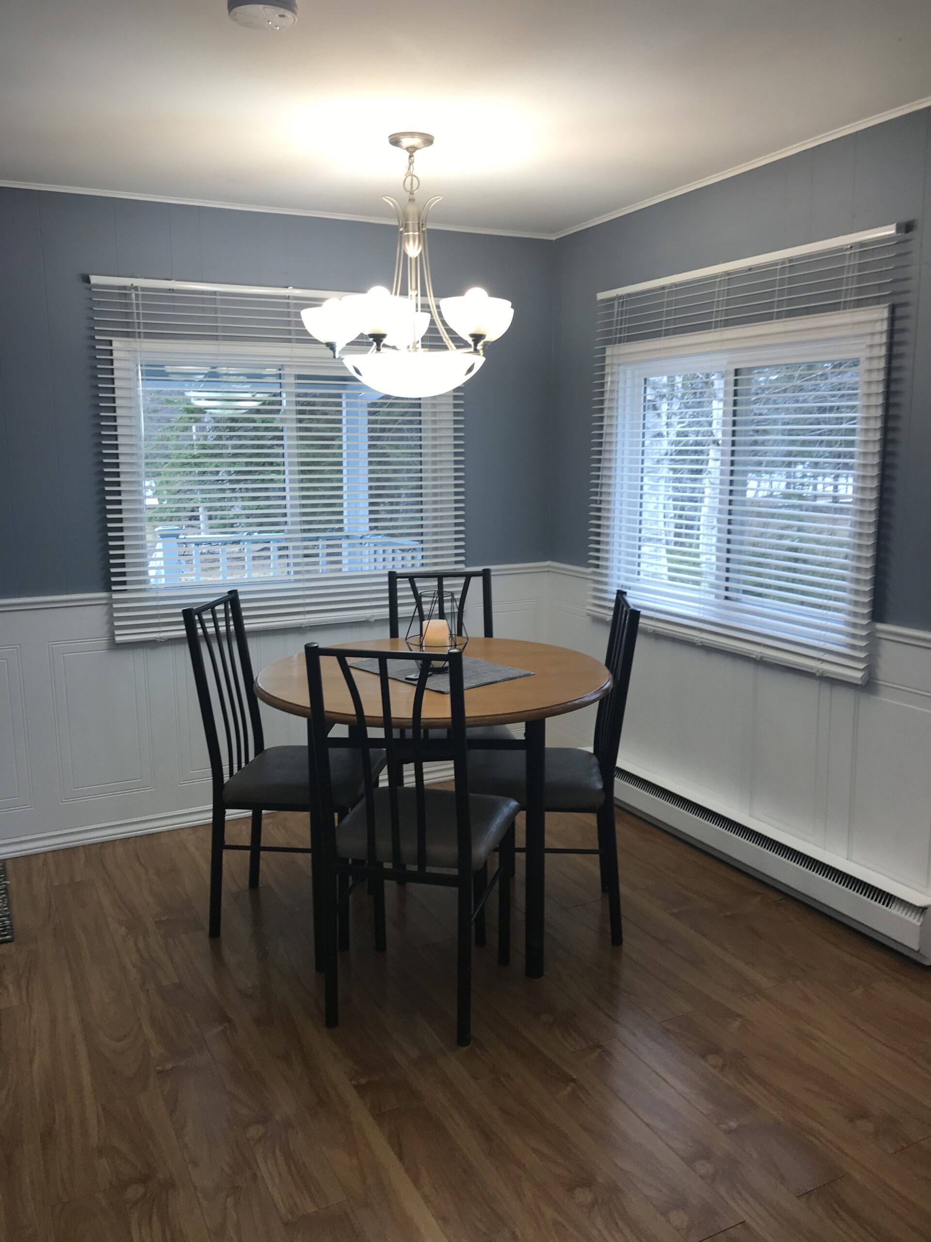 dining area blinds open